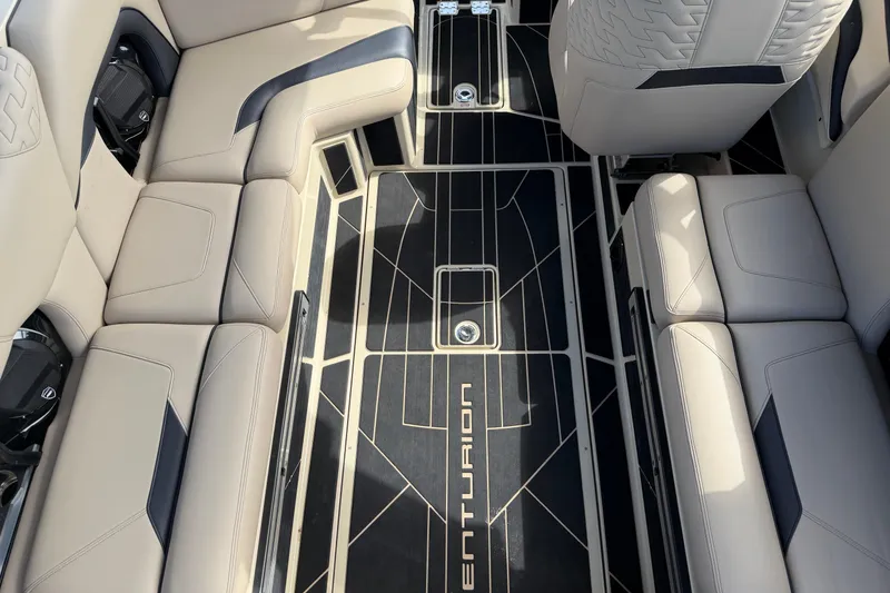 Slide: The Image of Luxurious interior of 2026 Centurion Ri230 boat with sleek seating and modern design. - 19
