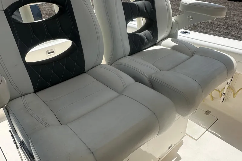Slide: The Image of 2023 Cobia 262 Center Console boat seats with stylish design and comfortable cushioning. - 23