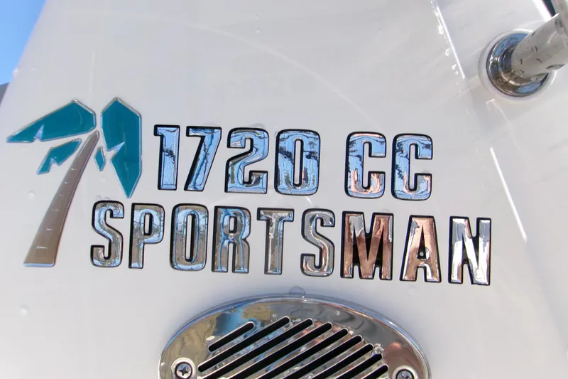 Slide: The Image of 2026 Key West 1720 Center Console Sportsman logo on boat exterior. - 21