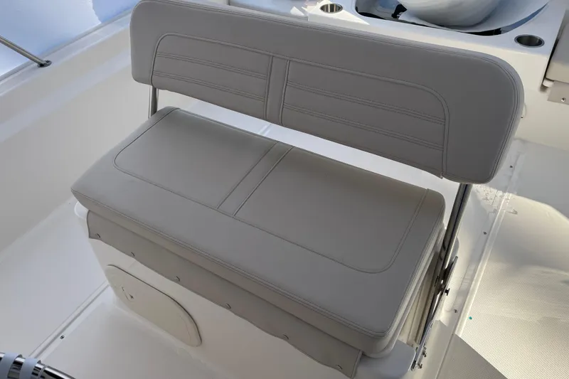 Slide: The Image of 2026 Boston Whaler 190 Montauk boat seat, featuring sleek design and comfortable upholstery. - 8
