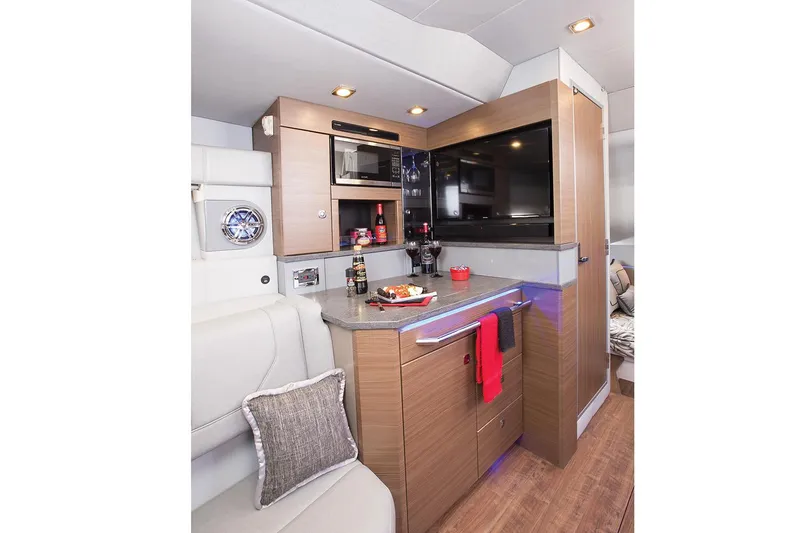 Slide: The Image of Manufacturer Provided Image: Modern kitchen area inside 2018 Formula 430 Super Sport Crossover yacht. - 16
