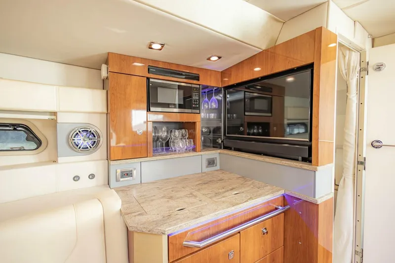 Slide: The Image of Luxurious interior of 2018 Formula 430 Super Sport Crossover yacht with modern amenities. - 25