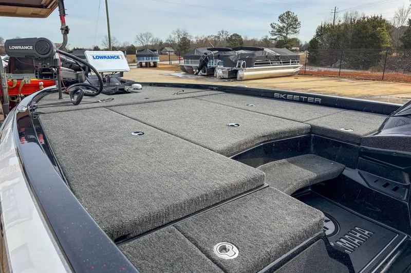 Slide: The Image of 2019 Skeeter ZX200 fishing boat with Lowrance electronics on deck. - 3