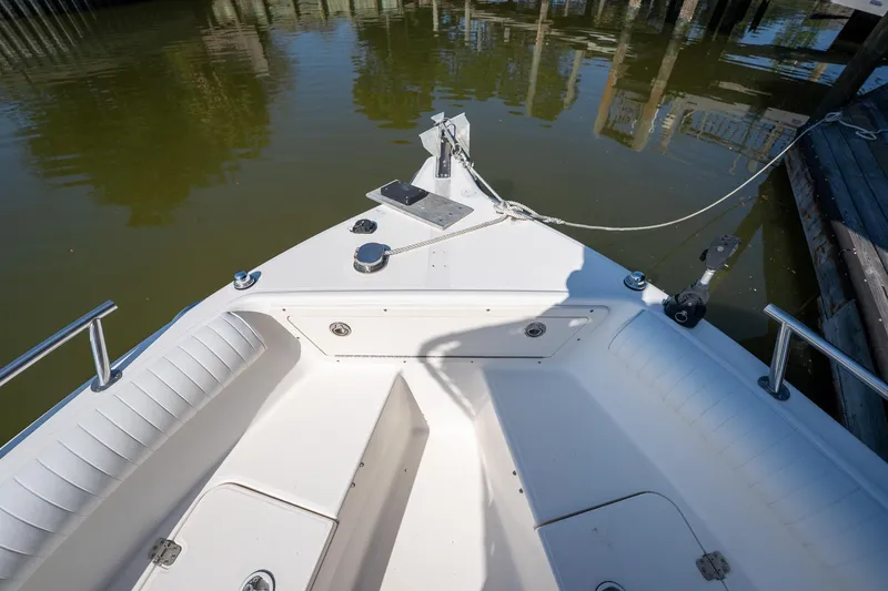 Slide: The Image of 2007 Century 2200 Center Console boat bow view at dock. - 22