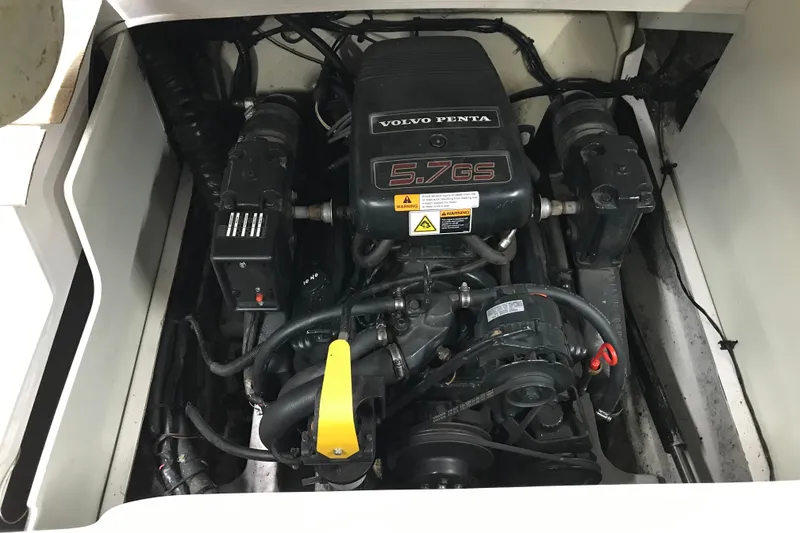 Slide: The Image of Engine compartment of a 2001 Four Winns 210 Horizon with Volvo Penta 5.7GS engine. - 13
