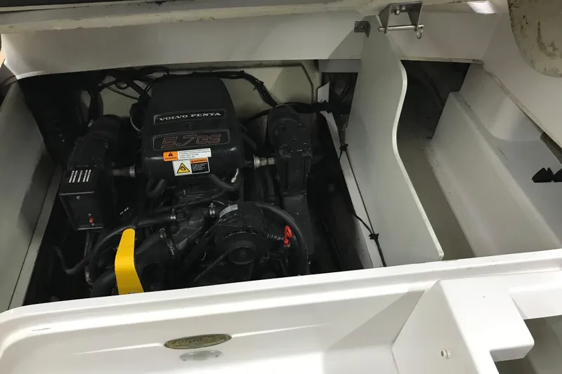 Slide: The Image of Engine compartment of a 2001 Four Winns 210 Horizon with Volvo Penta 5.7GS engine. - 9