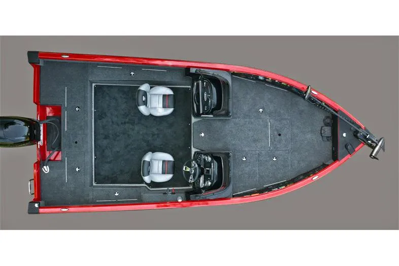 Slide: The Image of 2015 Triton 178 DV boat with Mercury 115 outboard motor in showroom. - 8