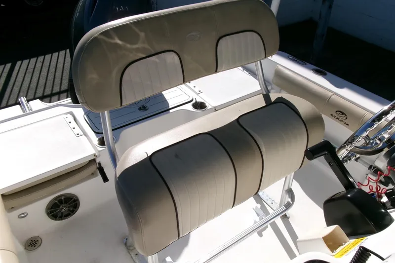 Slide: The Image of 2016 Sea Fox 186 Commander boat seating and console detail. - 16