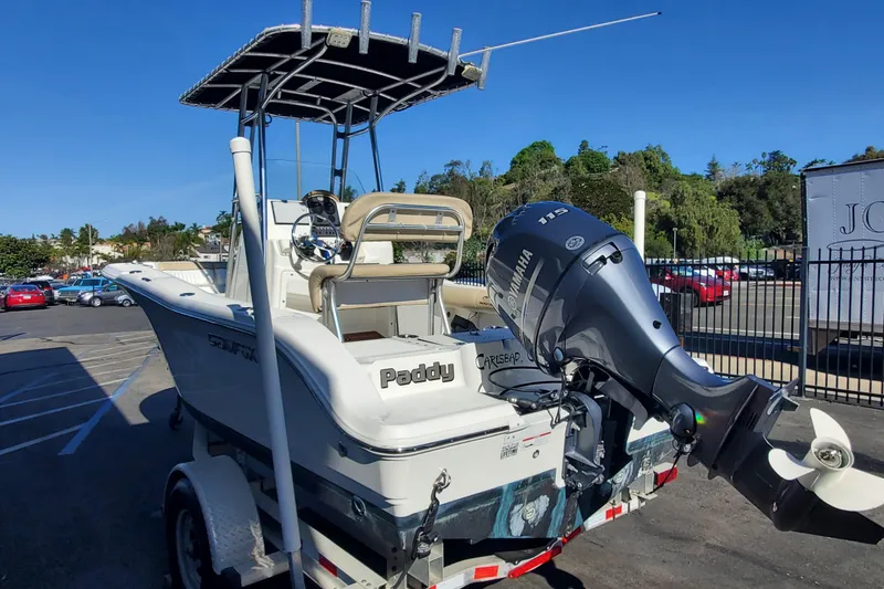Slide: The Image of 2016 Sea Fox 186 Commander boat with Yamaha 115 engine on trailer. - 3