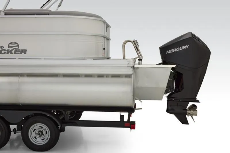 Slide: The Image of 2026 Sun Tracker Party Barge 22 DLX pontoon boat with Mercury outboard motor. - 19