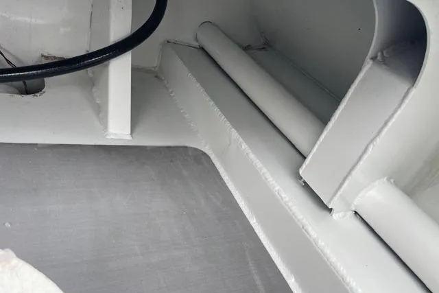 Slide: The Image of Interior view of 2019 Highfield 640 Deluxe boat, showcasing structural details. - 30