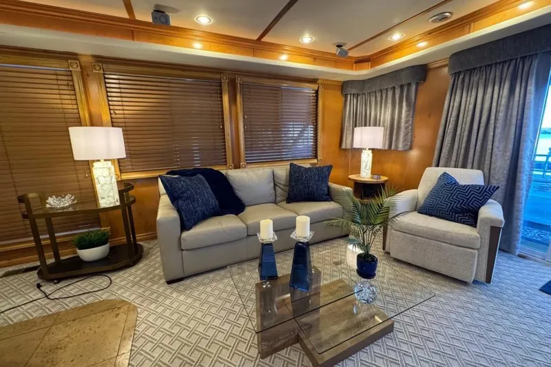 Slide: The Image of Luxurious interior of 2009 Starlite 18 x 70 houseboat with elegant furnishings and decor. - 6
