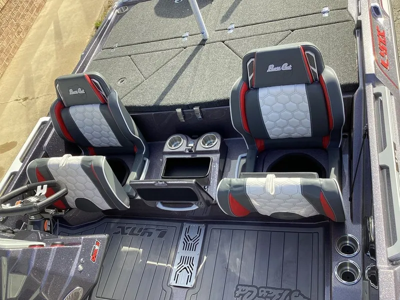 Slide: The Image of Bass Cat Puma STS 2026 boat hatch and storage compartments. - 21