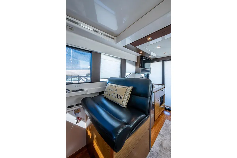 Slide: The Image of Luxurious interior of 2017 Tiara Yacht coupe with plush seating and modern design. - 39