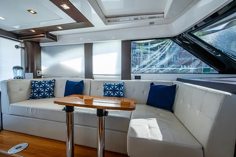 Slide: The Image of Luxurious 2017 Tiara Yacht coupe interior with elegant seating and stylish decor. - 43