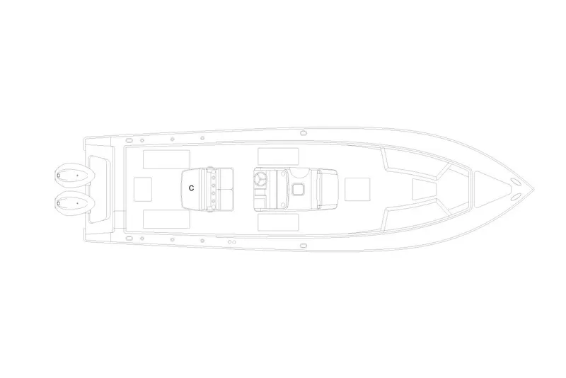 Slide: The Image of Manufacturer Provided Image: Top view schematic of a 2026 Jupiter 38 boat layout. - 11