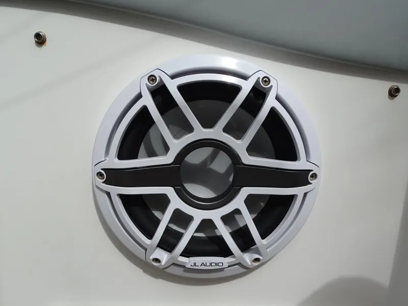 Slide: The Image of JL Audio speaker on 2022 Regulator 41 boat. - 30