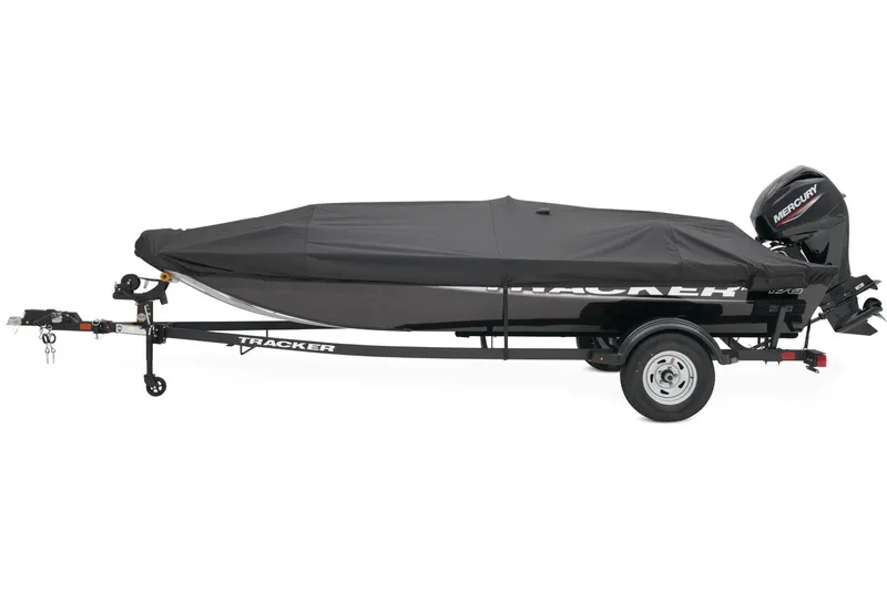 Slide: The Image of 2026 Tracker Pro 170 boat on trailer, parked on icy pavement. - 5