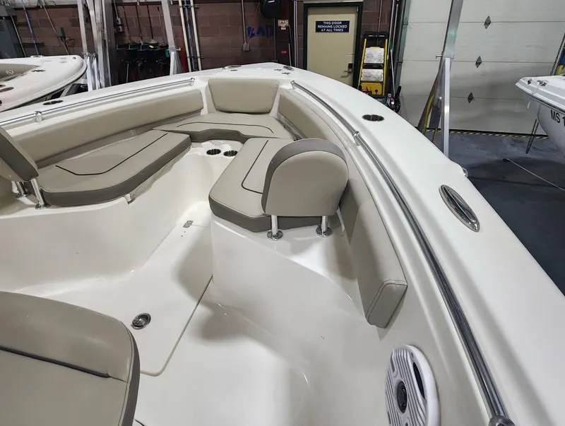 Slide: The Image of Interior view of the 2024 Key West 239 FS boat model. - 14