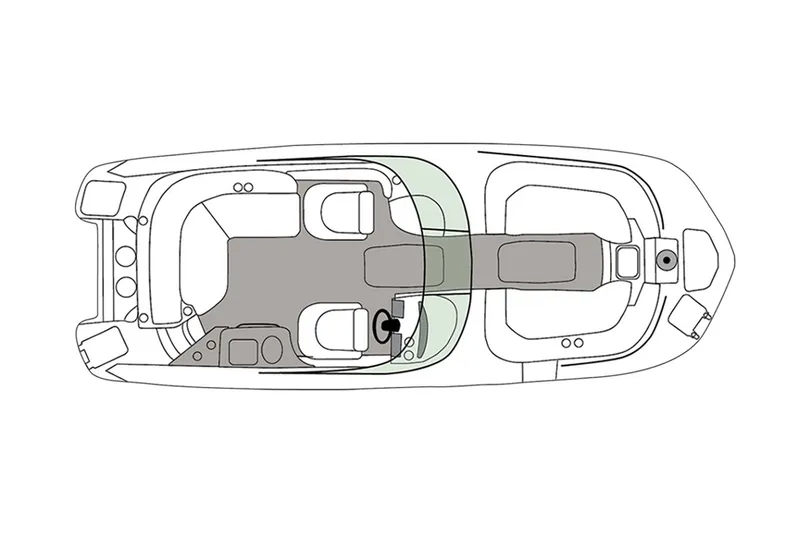 Slide: The Image of Manufacturer Provided Image: Top view layout of 2021 Hurricane SunDeck 2400 OB boat. - 15