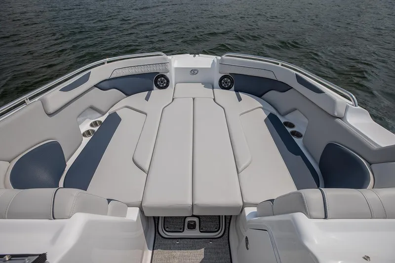 Slide: The Image of Manufacturer Provided Image: Spacious seating area on a 2021 Hurricane SunDeck 2400 OB boat. - 8