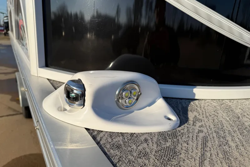Slide: The Image of Close-up of 2021 JC Spirit 221TT boat's LED navigation lights. - 10