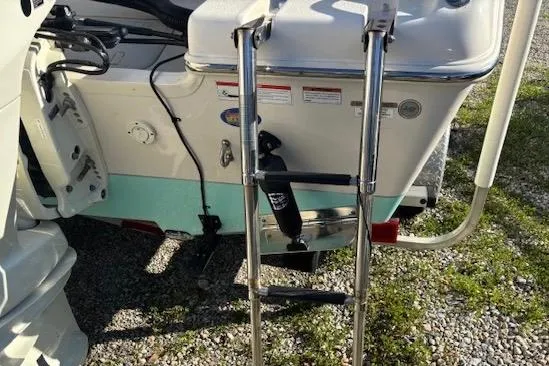 Slide: The Image of 2020 Sea Chaser 22HFC boat ladder and stern details in sunlight. - 12