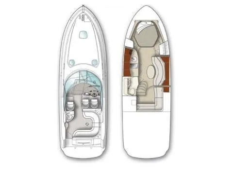 Slide: The Image of 2006 Sea Ray 340 Sundancer layout, interior and exterior view. - 13