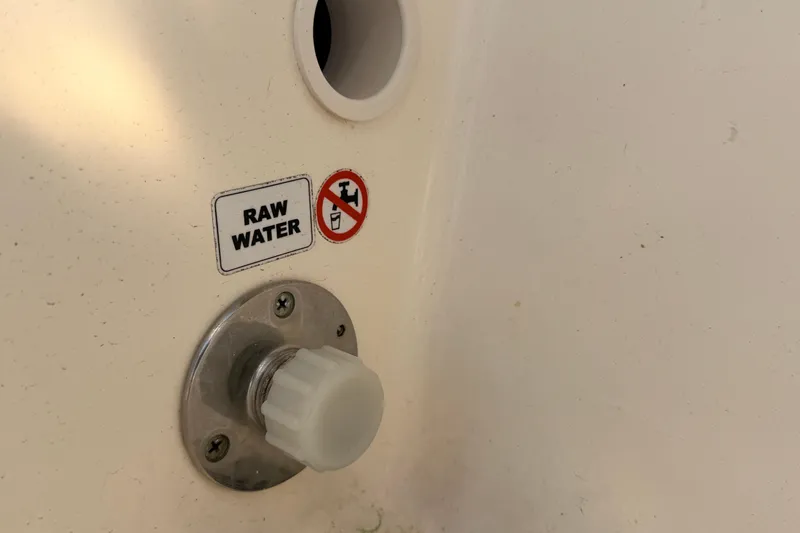 Slide: The Image of Raw water control knob on 2020 Cobia 220 Center Console boat. - 12