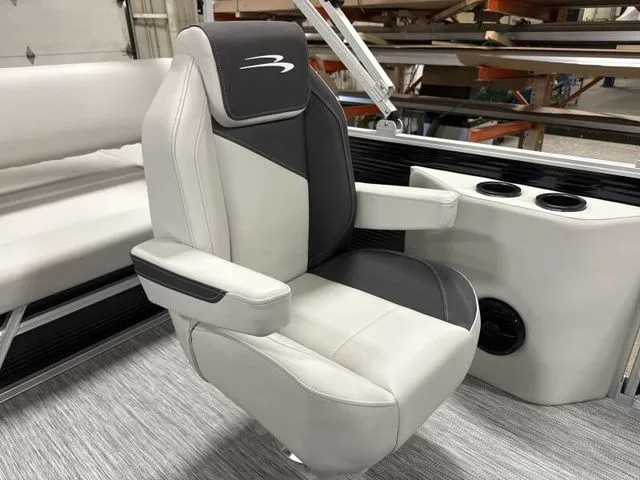 Slide: The Image of Luxurious seating in Bennington 22 SSB pontoon boat, 2025 model. - 16
