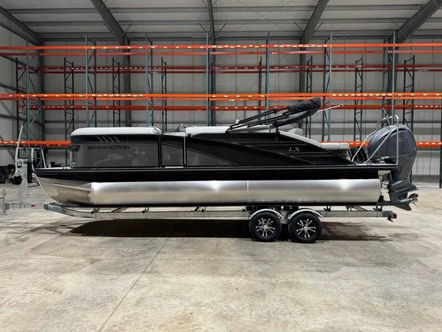 Slide: The Image of 2024 Bennington LXS Series 23 LXSSB pontoon boat in warehouse. - 4