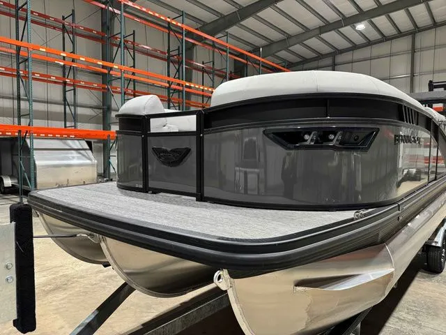 Slide: The Image of 2024 Bennington LXS Series 23 LXSSB pontoon boat in warehouse. - 6