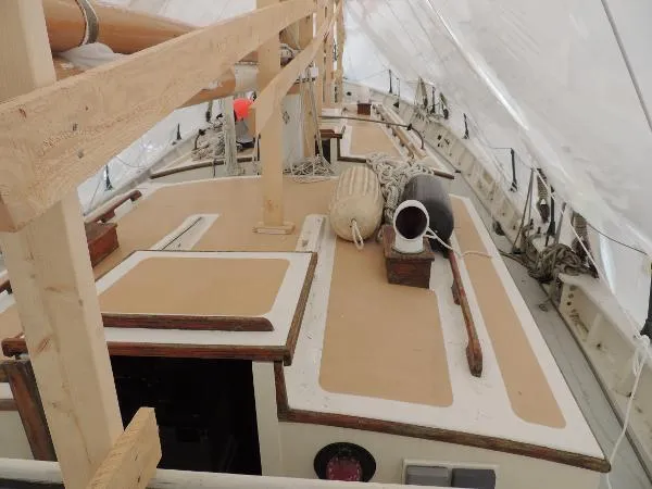 Slide: The Image of Penobscot Boat Works Pinky Schooner 1976 - 11
