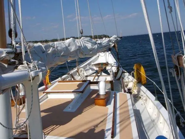 Slide: The Image of Penobscot Boat Works Pinky Schooner 1976 - 6