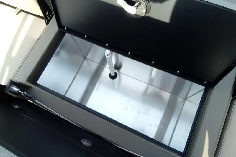 Slide: The Image of Open storage compartment of 2026 Thor 1900 Low Country Elite, showcasing interior design. - 20