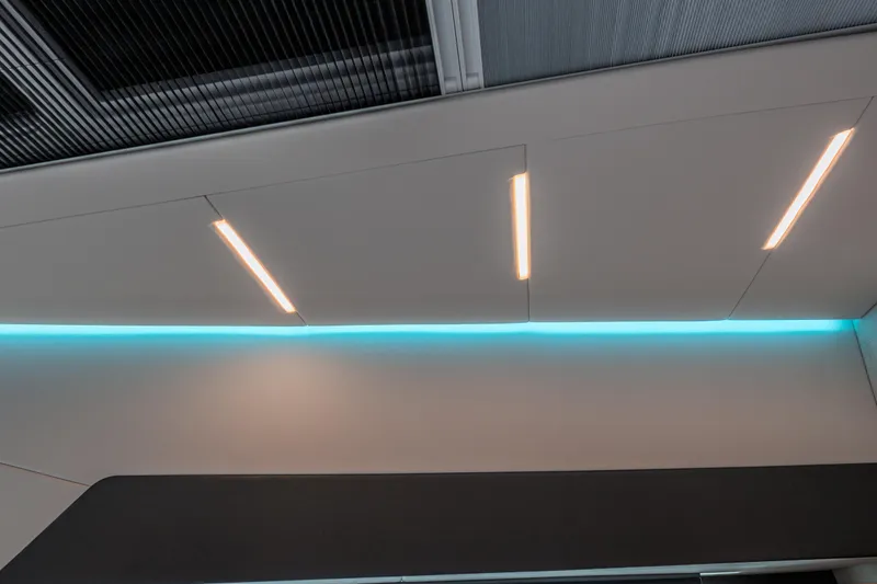 Slide: The Image of Modern interior lighting on 2024 Fjord Boats 53XL ceiling with sleek design. - 35