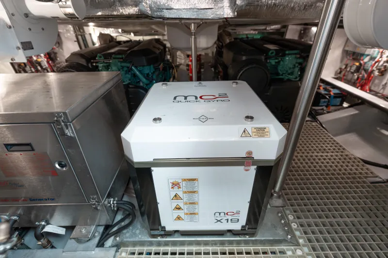 Slide: The Image of Engine room of 2024 Fjord Boats 53XL featuring MC2 Quick Gyro stabilizer. - 47