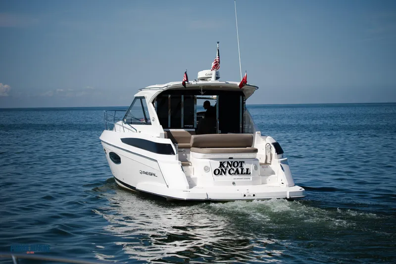 Slide: The Image of Stern View of the 2016 Regal 42 Coupe - 5