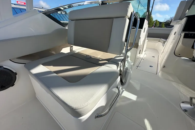 Slide: The Image of Interior of 2026 Boston Whaler 240 Vantage with comfortable seating. - 25