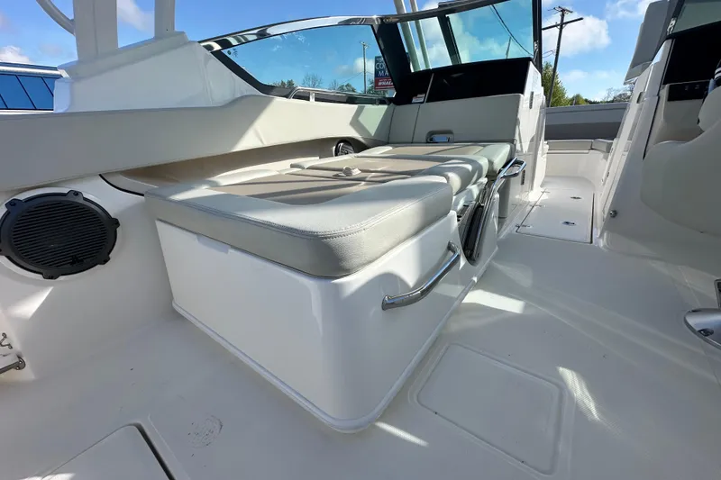 Slide: The Image of Interior of 2026 Boston Whaler 240 Vantage with comfortable seating. - 29