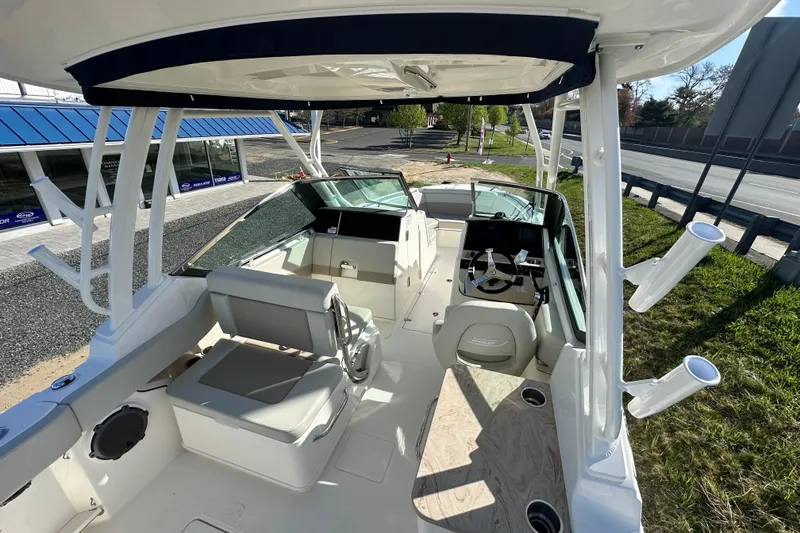 Slide: The Image of Interior view of the 2026 Boston Whaler 240 Vantage boat. - 34