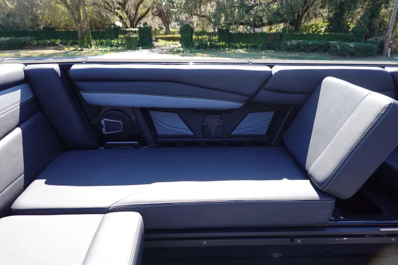 Slide: The Image of 2026 Axis A245 boat interior seating with sleek design and comfortable upholstery. - 25