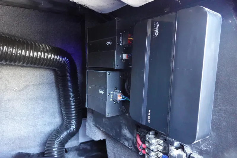 Slide: The Image of Electrical components in a 2026 Axis A245 boat, featuring wiring and ventilation. - 29