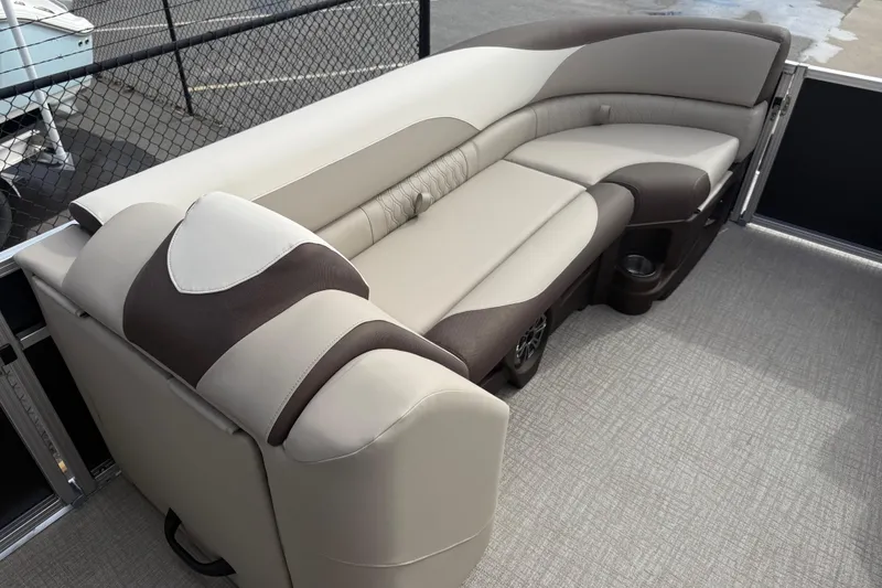 Slide: The Image of Luxurious seating on 2026 Avalon LSZ Quad Lounger Shift pontoon boat, featuring elegant design. - 49