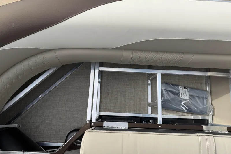Slide: The Image of 2026 Avalon LSZ Quad Lounger Shift interior detail with beige and brown upholstery. - 51