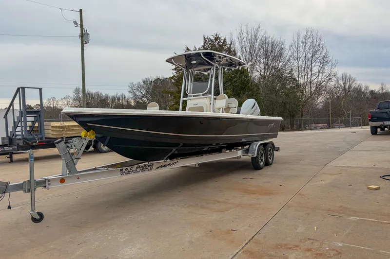 The Image of 2026 Bulls Bay 2400 boat on trailer in outdoor setting. - 1