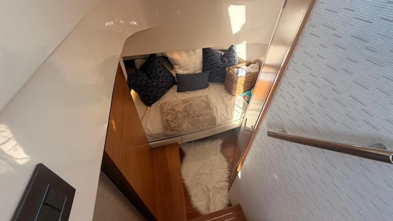 Slide: The Image of Interior of Tiara Sport 34 LS yacht, cozy cabin, 2023 model. - 22