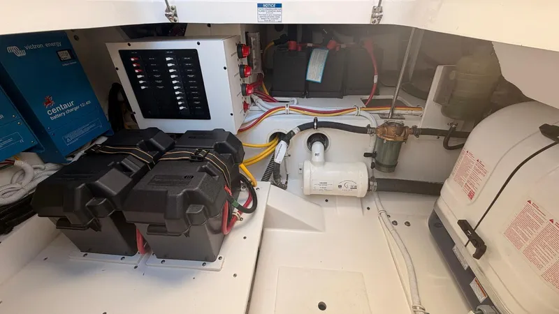 Slide: The Image of Electrical system of Tiara Sport 34 LS boat, 2023 model. - 28