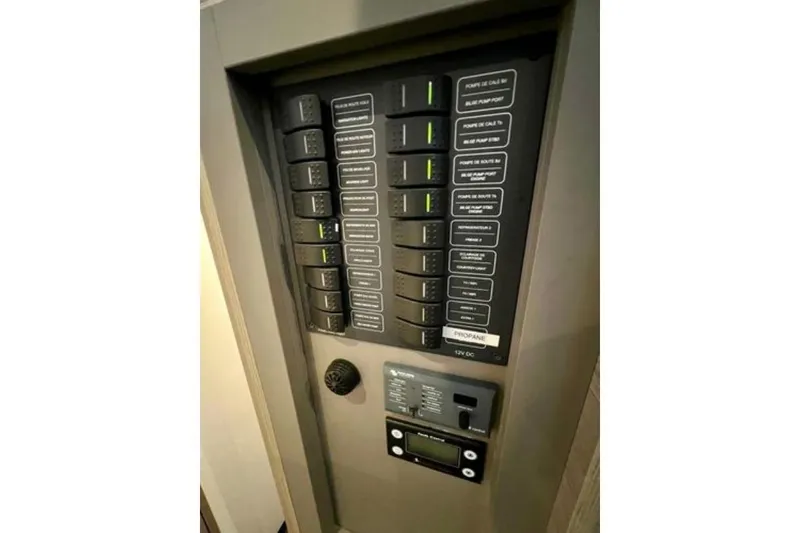 Slide: The Image of Electrical control panel on 2023 Fountaine Pajot Isla 40 catamaran. - 46