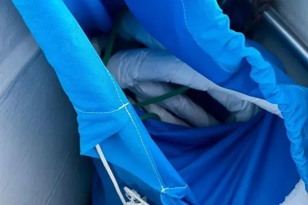 Slide: The Image of Blue sail storage on 2023 Fountaine Pajot Isla 40 catamaran. - 76